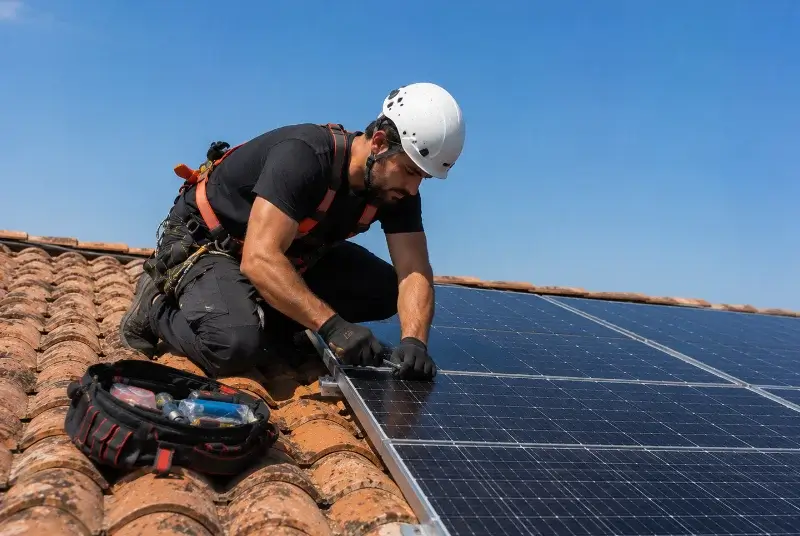 Maintenance et monitoring de panneaux solaires à Denée