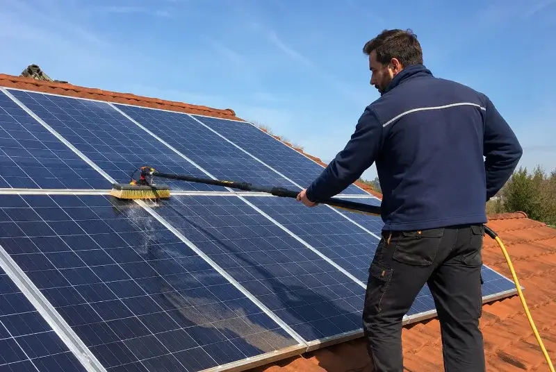 Nettoyage et entretien de panneaux solaires à Denée